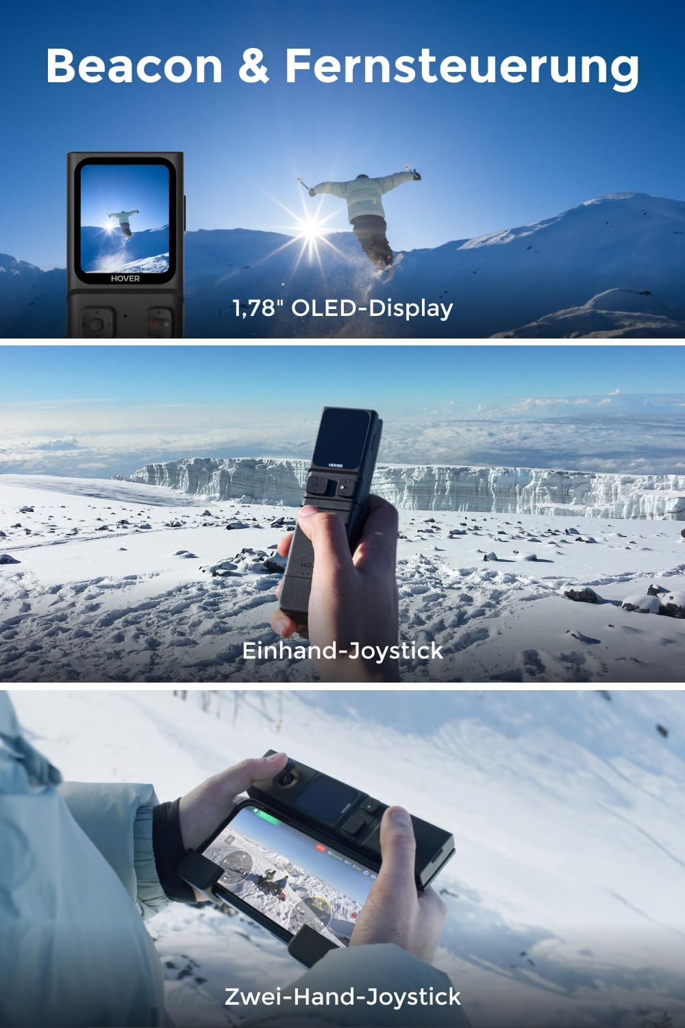 HOVERAir X1 PROMAX Drohne mit Kamera 8K, Faltbar Action Cam mit über 15 vollautomatischen Flugmodi,