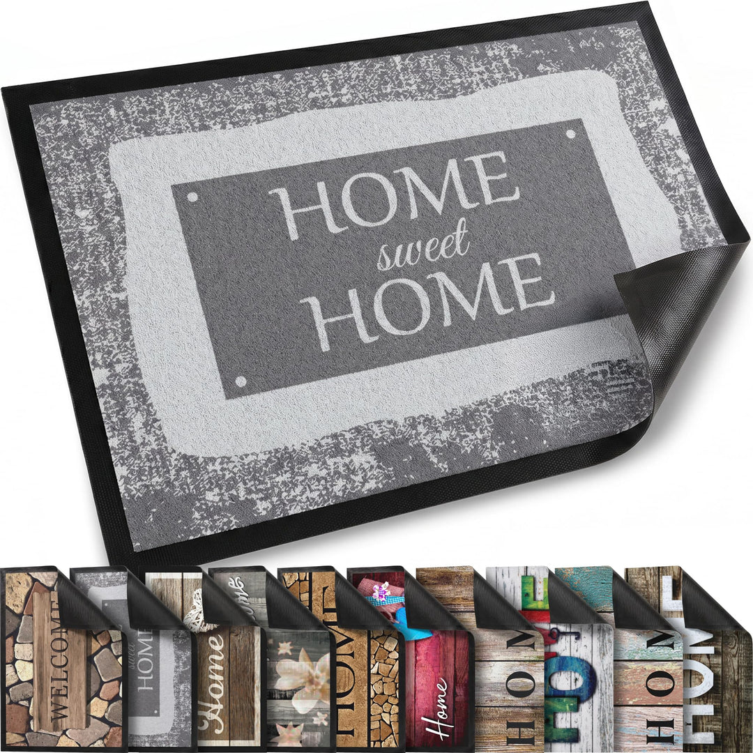 Valia Home Hochwertige Fussmatte 60x80 cm (Large) – Schmutzfangmatte für Innen &amp; Aussen, rutschfest