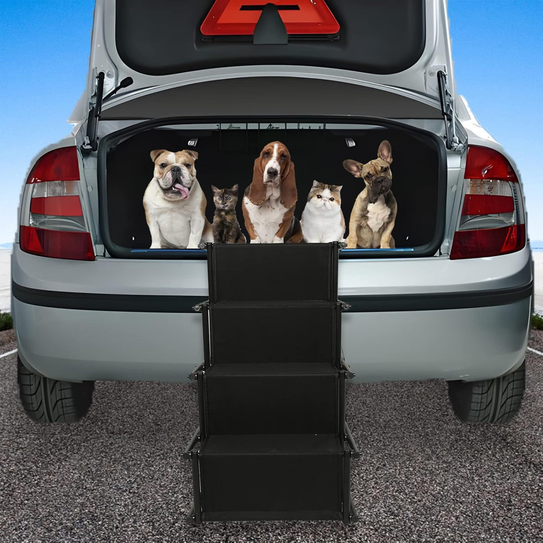 Hundetreppe Auto Klappbar, Gelenkschonende Hunderampe Auto Rampe für kleine &amp; grosse Hunde, Bis 80 k