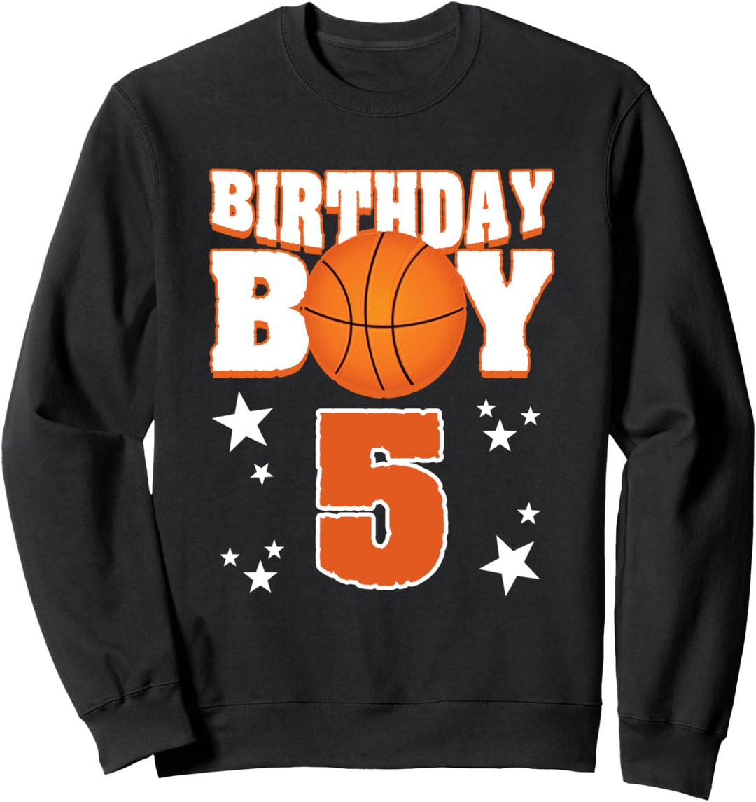 Birthday Boy 5. Geburtstag Basketball Mitgebsel Sweatshirt