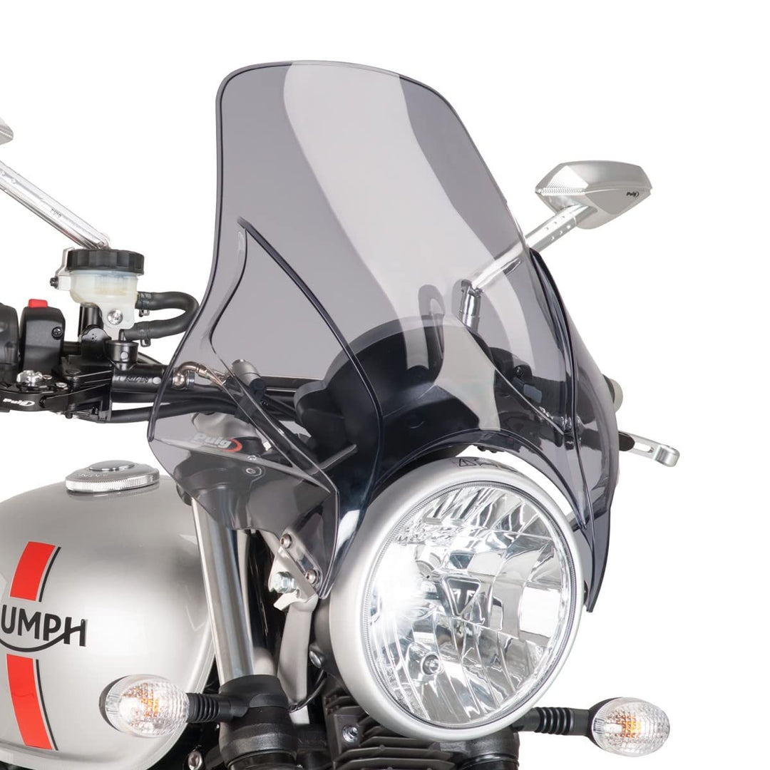 Windschild Puig Plus kompatibel für Triumph Speed/Street Twin rauchgrau