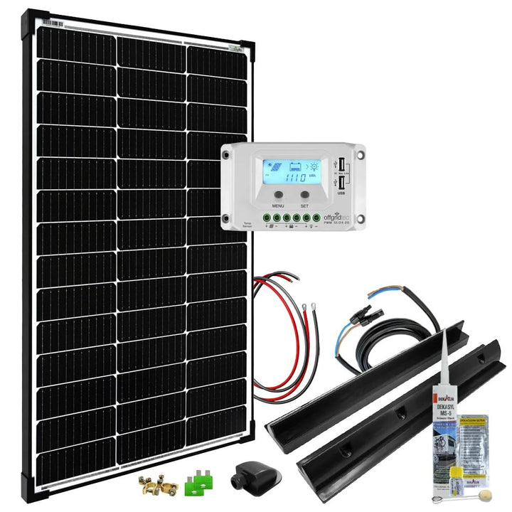 Offgridtec mPremium L-100W 12V Wohnmobil Solaranlage, 100W