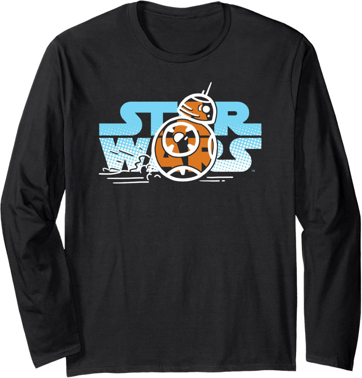 Star Wars: The Rise Of Skywalker BB-8 Line Art Logo Langarmshirt