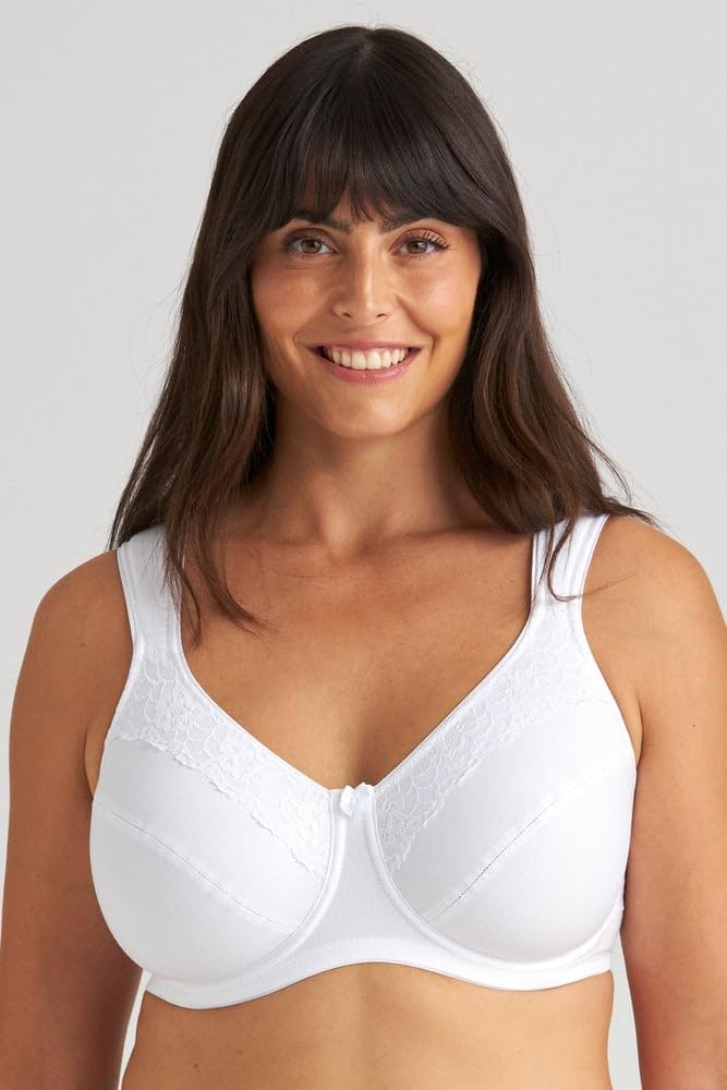 Miss Mary of Sweden Minimizer Bügel-BH Cotton Now Flatcup 80C Weiss, 80C Weiss