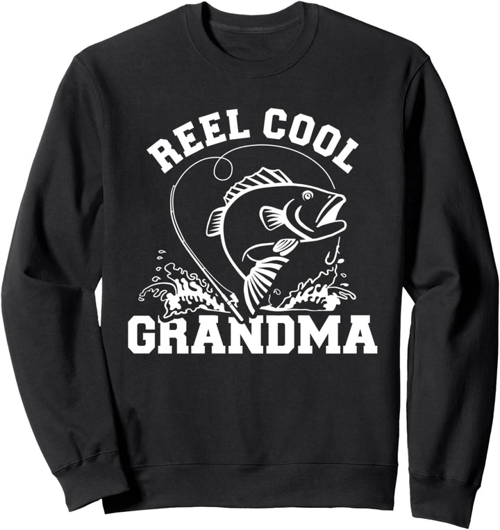 Angeln Oma Grossmutter Sweatshirt