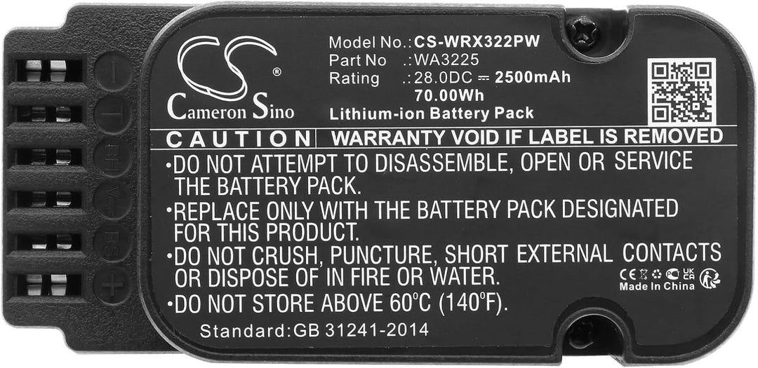 CS-WRX322PW Akkus 2500mAh Kompatibel mit [Worx] Landroid L1500, Landroid L1500i, Landroid L2000, Lan