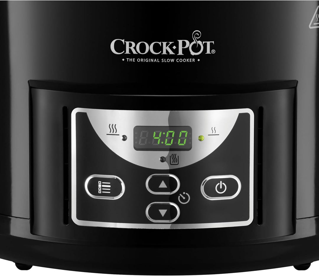 Crockpot Schongarer | 4,7 l (bis zu 5 Personen) | programmierbare Zeitschaltuhr | Schwarz