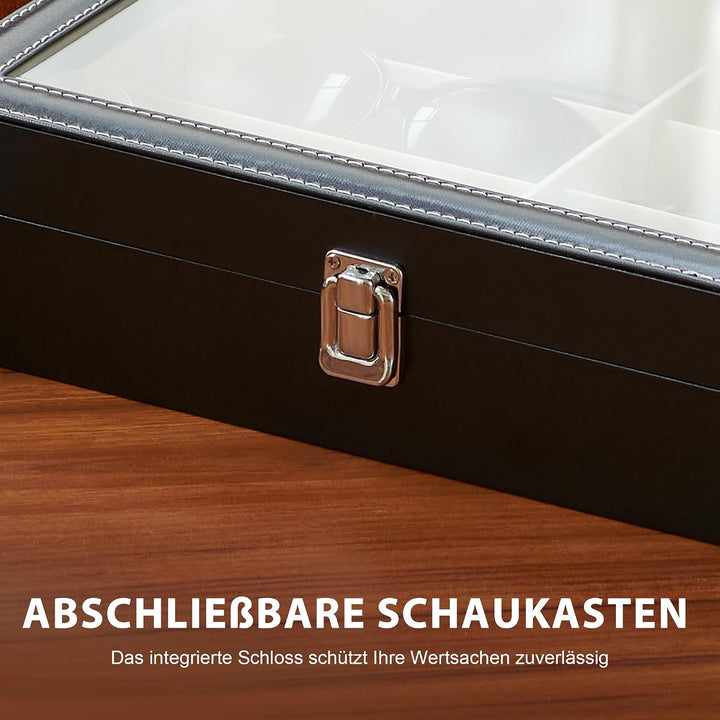 CO-Z Brillenbox Brillenaufbewahrung Brillen Aufbewahrungsbox Sonnenbrillen Case von 8 Brillen Sonnen
