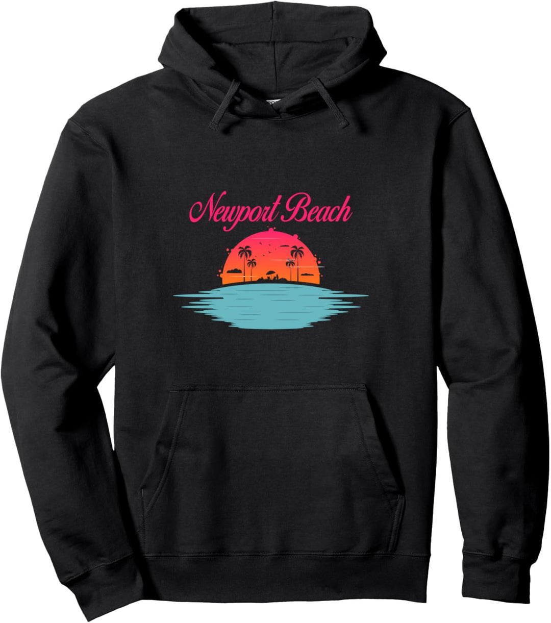 Newport Beach Sunset Urlaub Pullover Hoodie