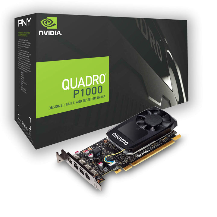 PNY Quadro P1000 Professional Graphic Card 4GB GDDR5 PCI Express 3.0 x16, Single Slot, 4x Mini-Displ
