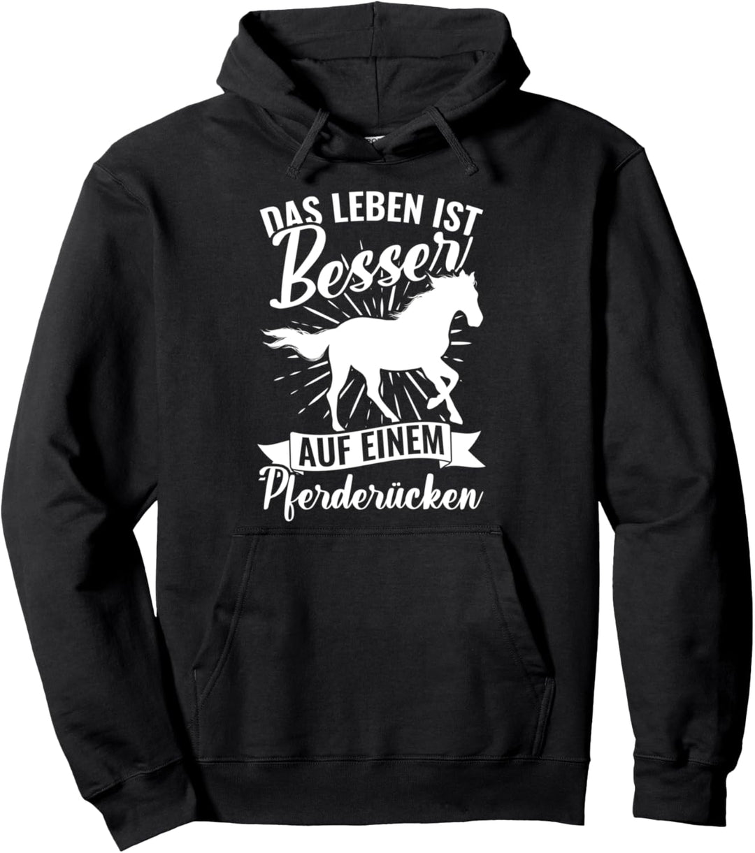 Damen Reiter Mädchen Pferde Machen Mich Glücklich Reiterin Pullover Hoodie