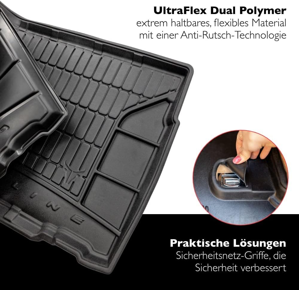 FROGUM ProLine 3D Gummimatte Exklusive Auto Kofferraummatte Kofferraumwanne für Peugeot 508 I 2010-2
