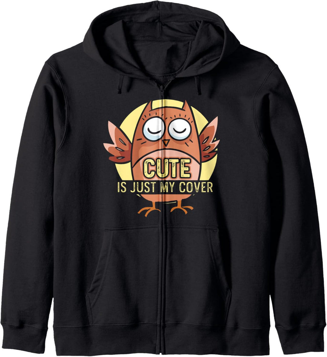 Niedlich Ist Nur Meine Tarnung Eule Vogel Kauz Eulenmotiv Kapuzenjacke
