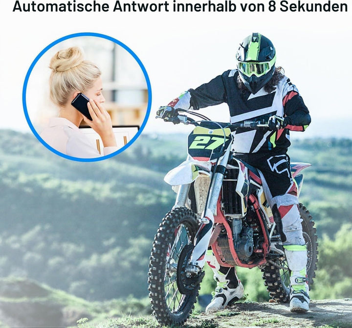 EJEAS E1+ Bluetooth Motorradhelm-Headset, Bluetooth 5.1 Wasserdichter Motorradhelm-Kopfhörer mit Ger