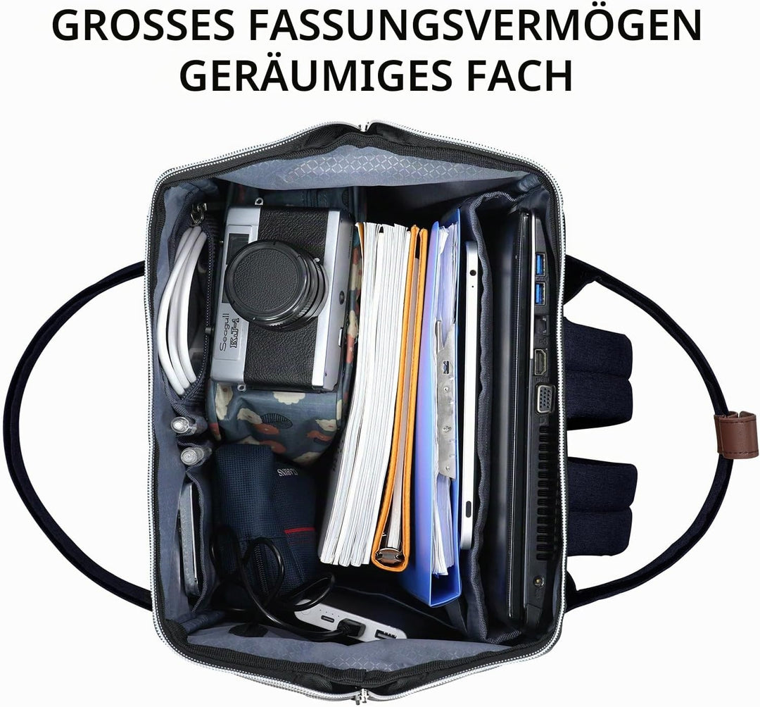 KROSER Rucksack Damen für Schule Laptop Rucksack 15,6 Zoll Schulrucksack Daypack Wasserdichte mit US