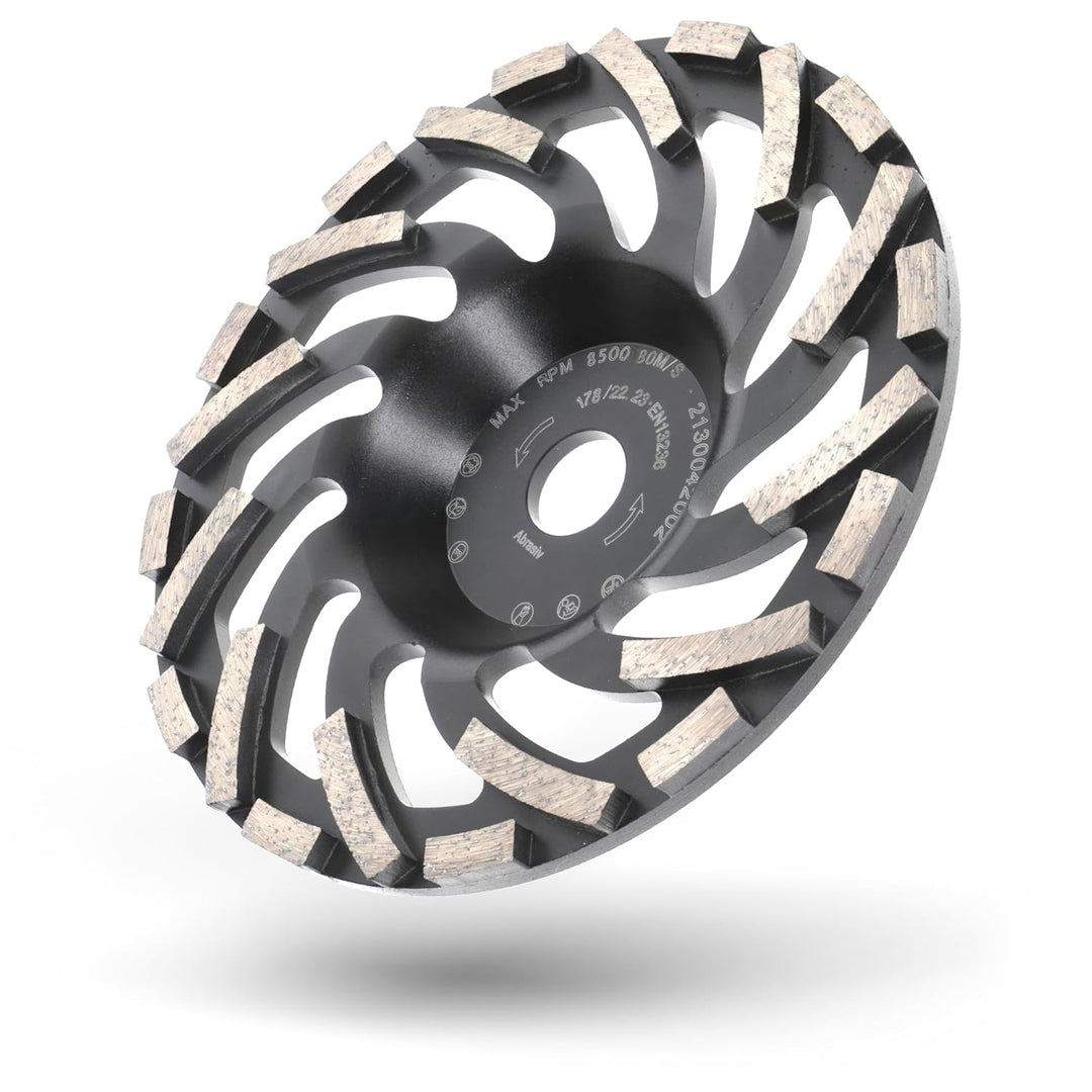 PRODIAMANT Diamant-Schleiftopf 180 mm x 22,2 mm Turbo ST91 Diamantschleifscheibe Asphalt Estrich Pro