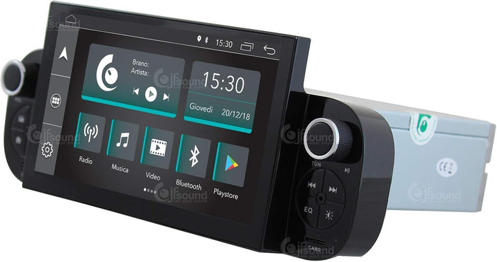 Costum fit Autoradio für FIAT Panda Android GPS Bluetooth WiFi Dab USB Full HD Touchscreen Display 7