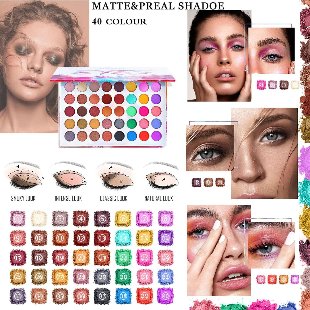 26St Schminkkasten Make-Up Set, Professionelles Kosmetische Schmink Set mit Lidschatten Lippengloss