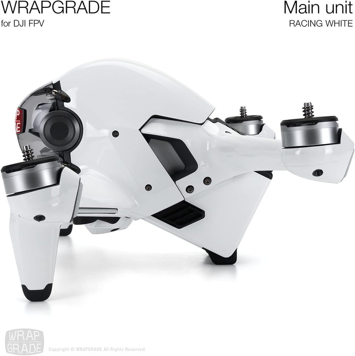 WRAPGRADE Skin Kompatibel mit DJI FPV (Racing White)