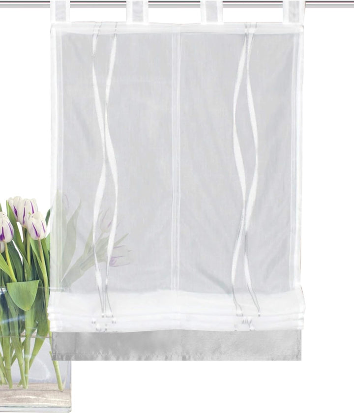 Home fashion RAFFROLLO EFFEKTVOILE SCHERLI YLVI, Silber, 150 X 80 cm, 8
