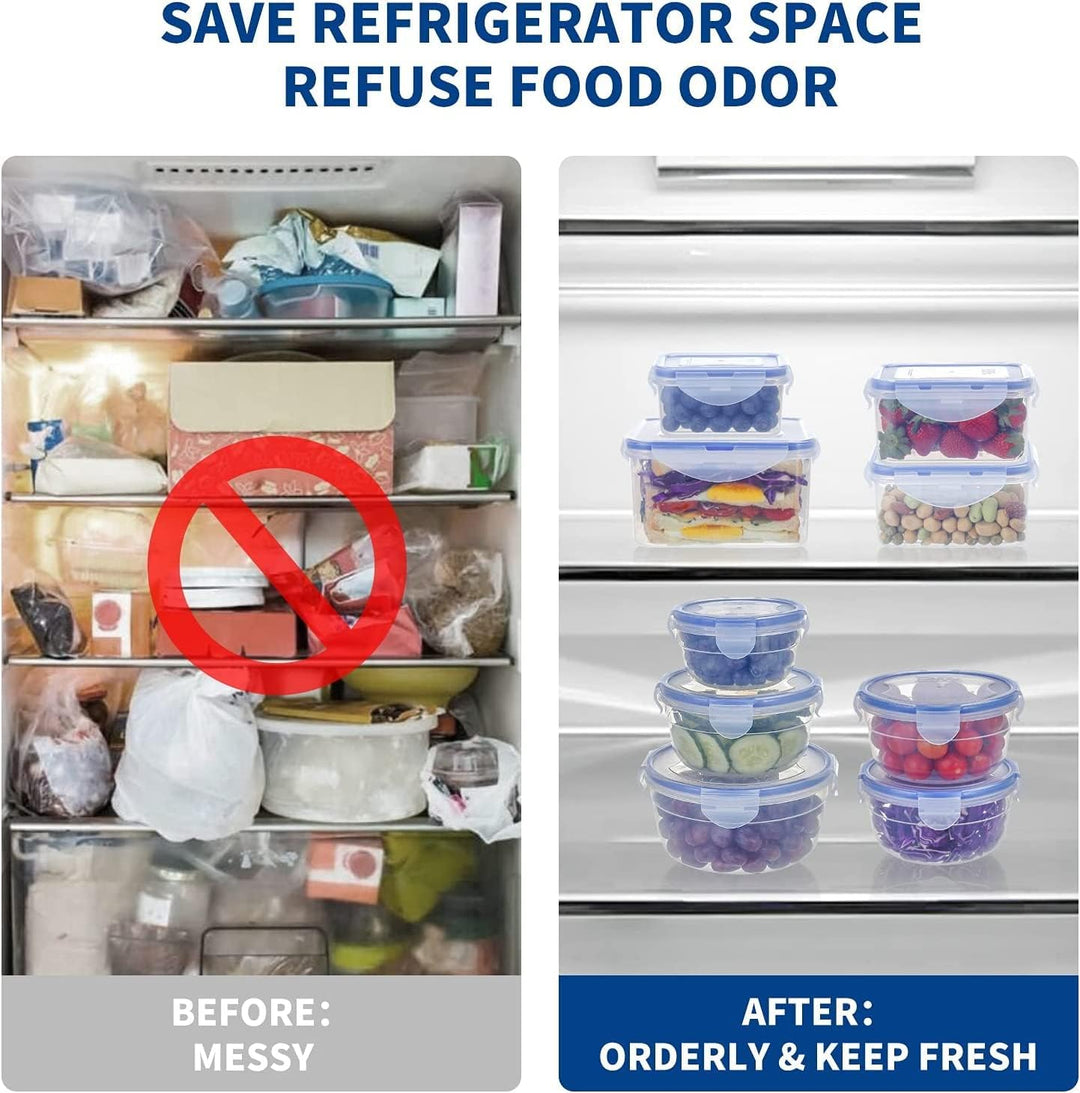 6er-Set Kunststoff Frischhaltedosen mit Deckel 0,3L 0,6L 1,25L BPA-frei Gefrierdosen, Sandwich Box,