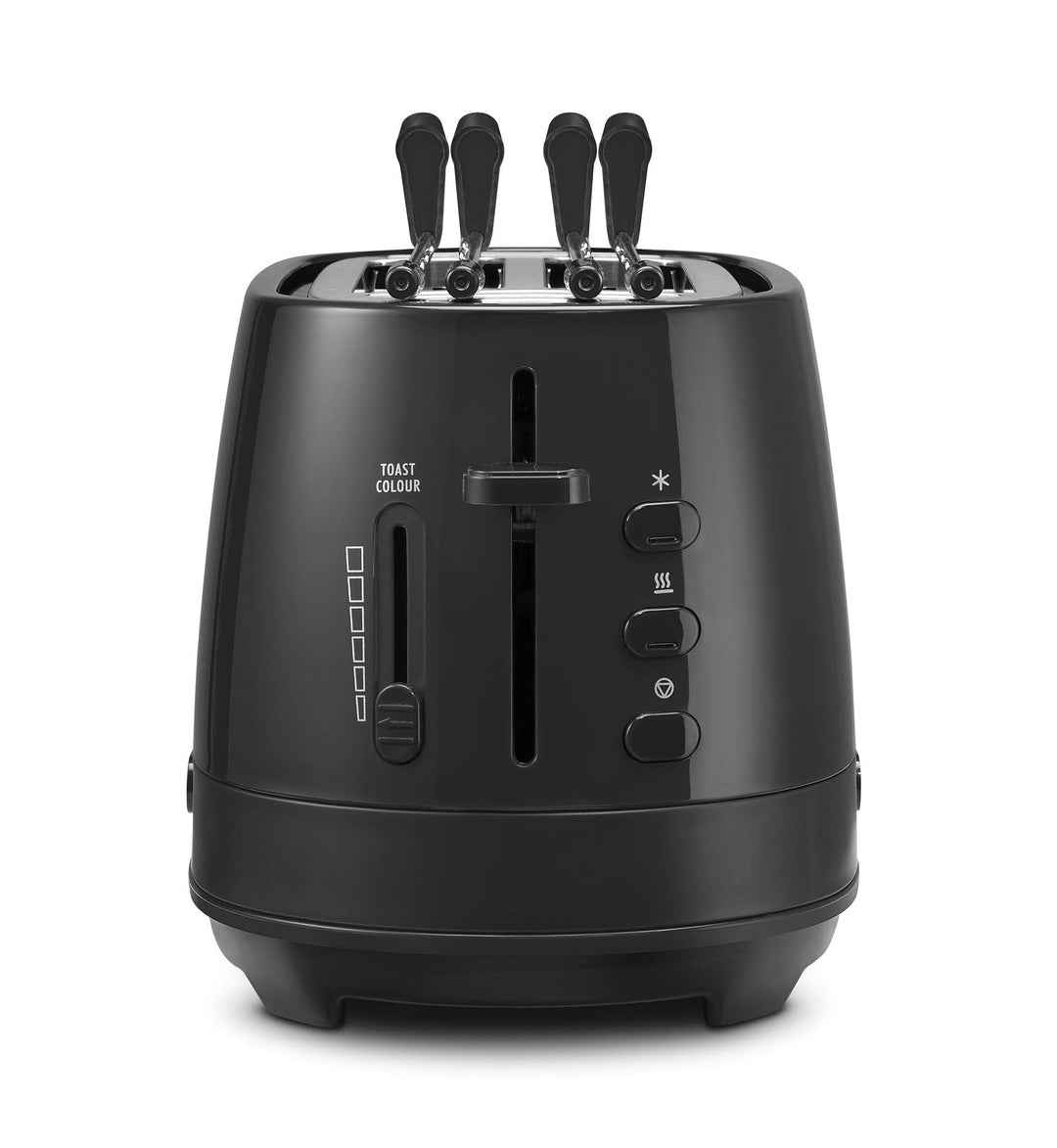 De Longhi CTLAP2203 Toaster mit Zange, 550 Watt. 550 Watt Schwarz, Schwarz
