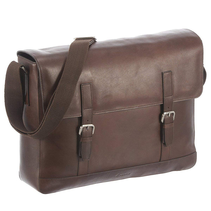 Esquire Vienna Bags Messenger mit Laptopfach 40 cm Mocca, Mocca