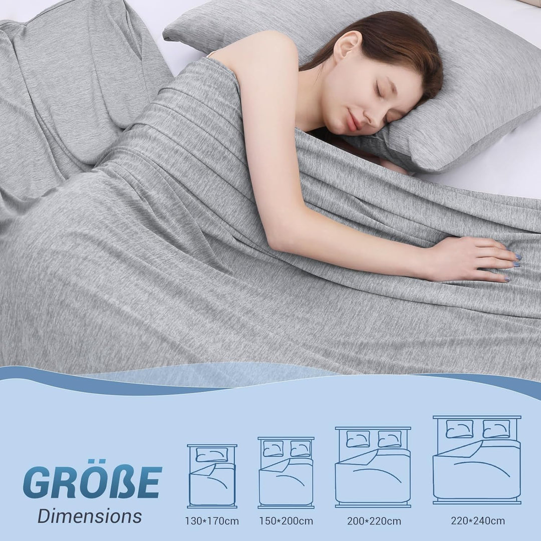 Elegear Kühldecke 150 x 200cm, Japanische Arc-Chill 3.0 Q-Max>0,5 Kühlfasern Selbstkühlende Sommerde