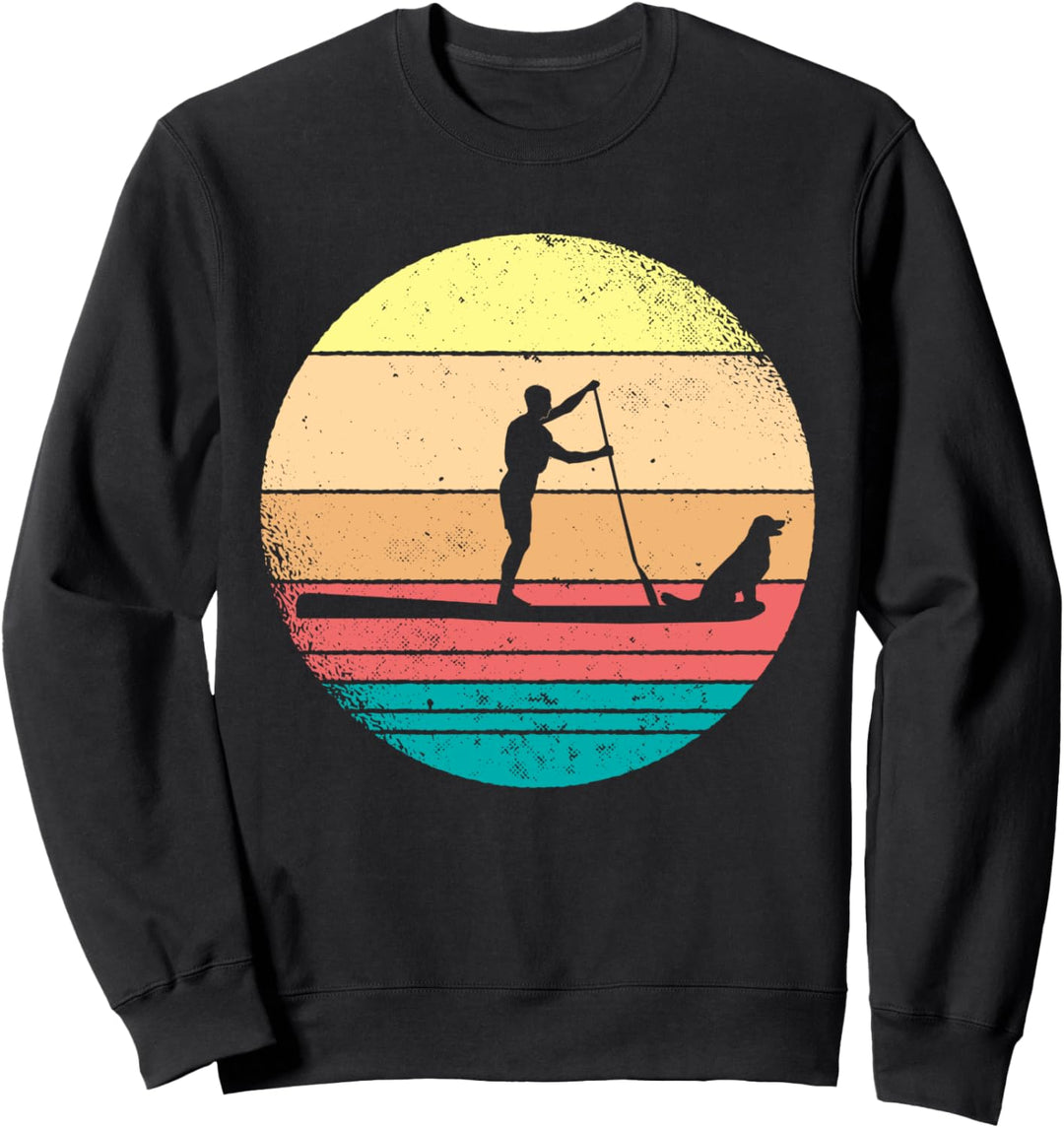 SUP mit Hund | Stand Up Paddling Geschenk Paddelsport iSUP Sweatshirt