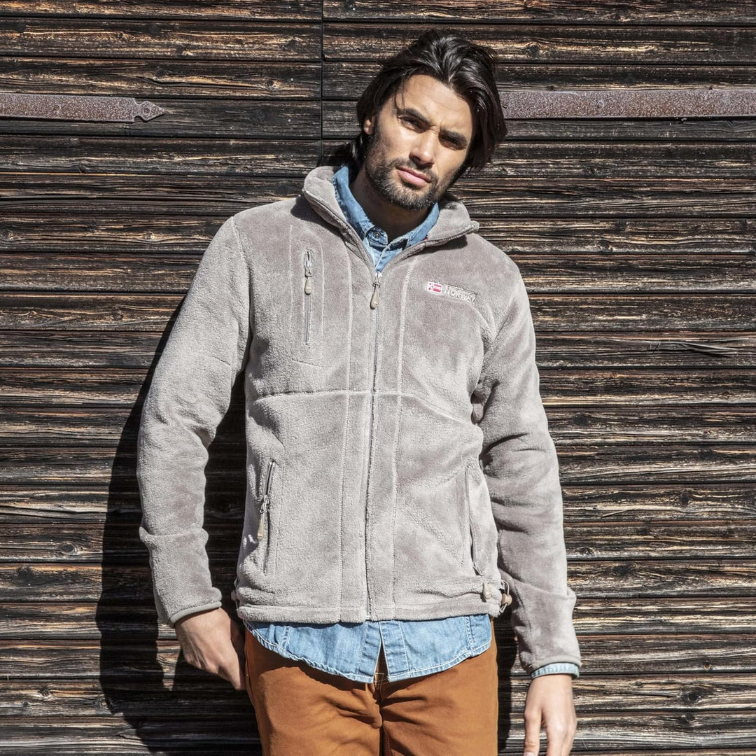 UPLOAD - Geographical Norways Herren Fleece Marineblau Grösse S, marineblau, Small-Medium