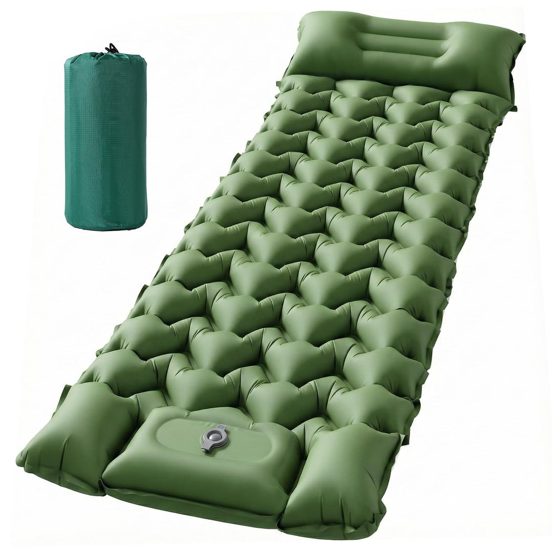 Elegear Isomatte Camping, 12CM Verdicktes Aufblasbare Luftmatratze mit Fusspumpe, Strapazierfähiges