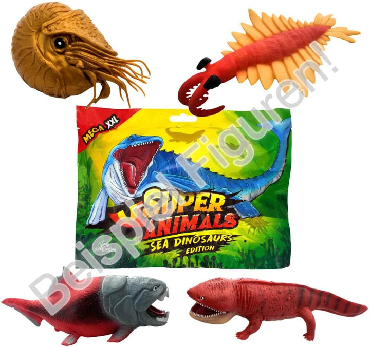Generisch DeAgostini Super Animals Figur - Sea Dinosaurs Edition - Sammelfigur Sea Dino - 3 Tüten