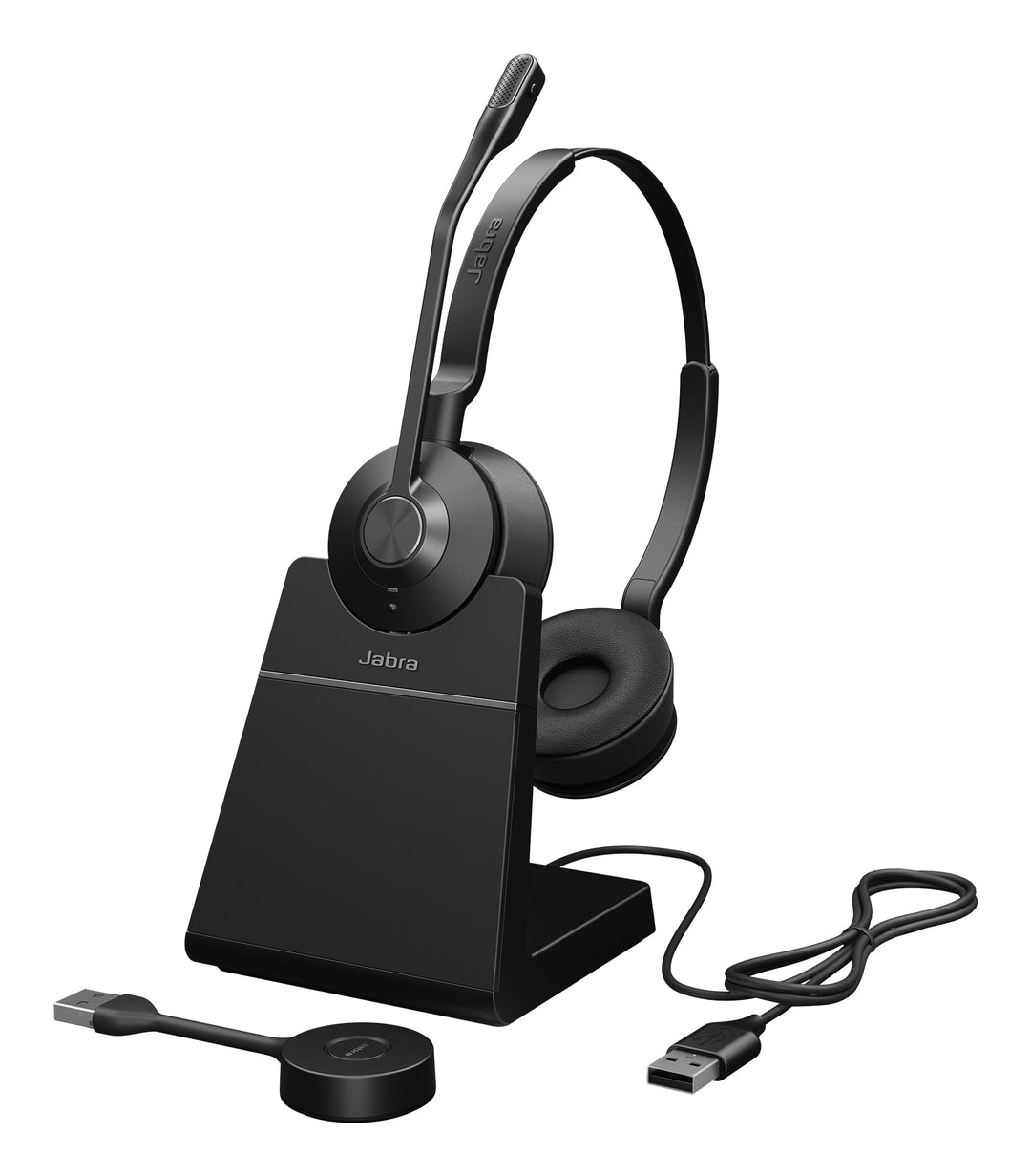 Jabra Engage 55 Stereo-Headset UC, Link 400a DECT-Adapter USB-A, Engage 55 Tischständer, 1,2 m USB-C