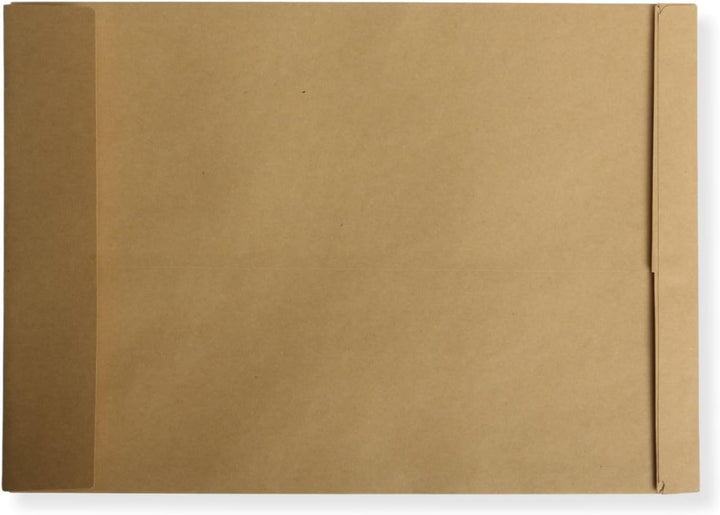50 St. DIN C4 Faltenversandtaschen mit Fenster braun Stehboden und 20 mm Falte 130 gr. Kuvert 229x32