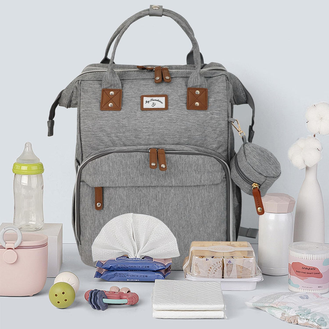 Generisch Wickeltasche Rucksack mit Wickelunterlage, wasserabweisend, mit isolierten Flaschenhaltern