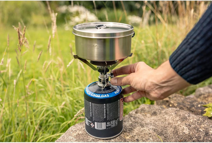 Campingaz Topf-Set Trekking Kit, 3-teilig (Edelstahl, 1 Topf + 1 Deckel + 1 Pfanne)