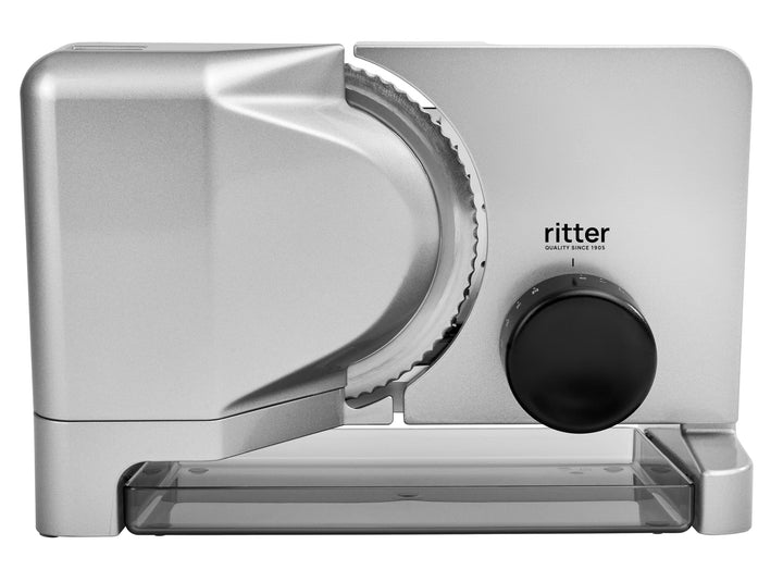 ritter Allesschneider E 16, elektrischer Allesschneider mit ECO-Motor, made in Germany, Silbermetall