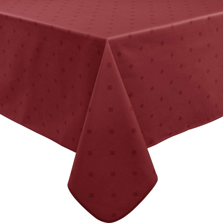 Erwin Müller abwaschbare Tischdecke, Tischwäsche Neuss im Rautendesign, burgund Grösse 130x250 cm -