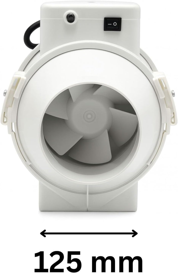 Weedness Grow Abluft 2-stufig 220-280 m³/h 125 mm Anschluss - Lüfter Zu & Ventilator Rohrventilator