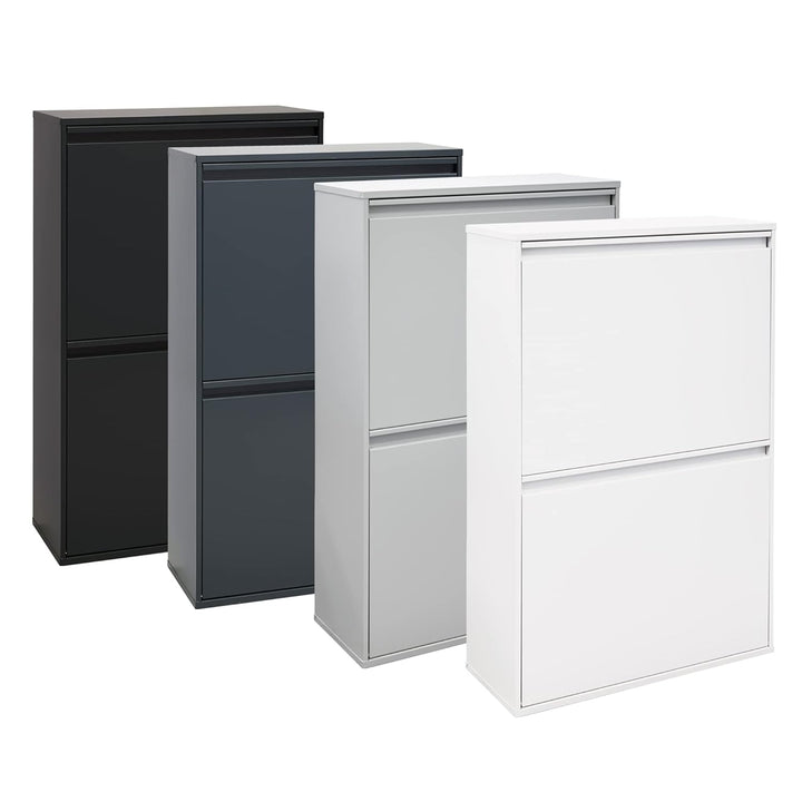 ARREGUI Basic CR602-B Mülltrennsystem aus Stahl | 4 Fächer Mülleimer für die Küche | 4 Fach Abfallei