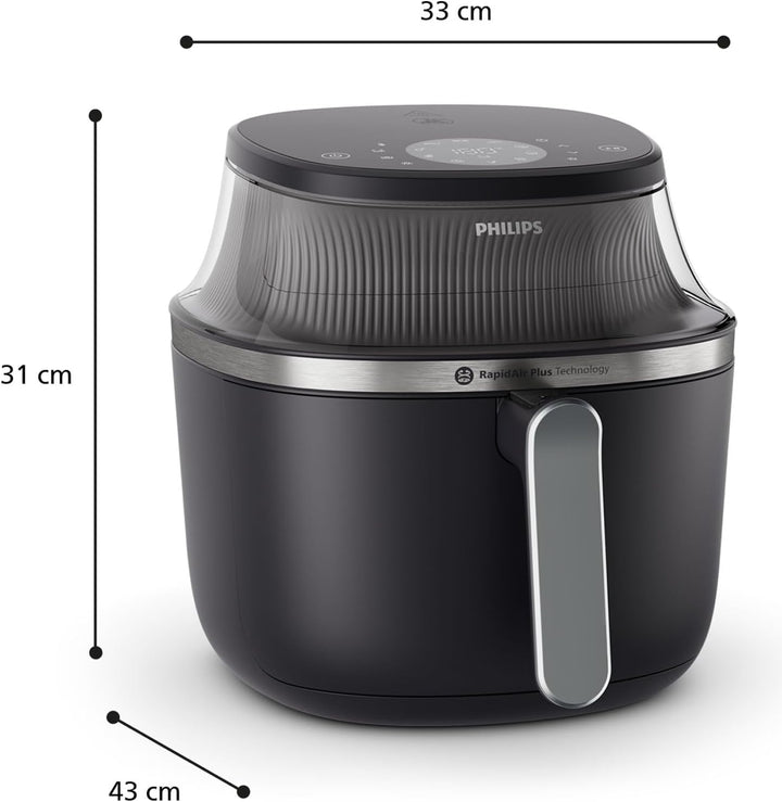 Philips Air Fryer Series 3000 NA331/00, 6.2 l, RapidAir Plus Technology, 1700 W, Black