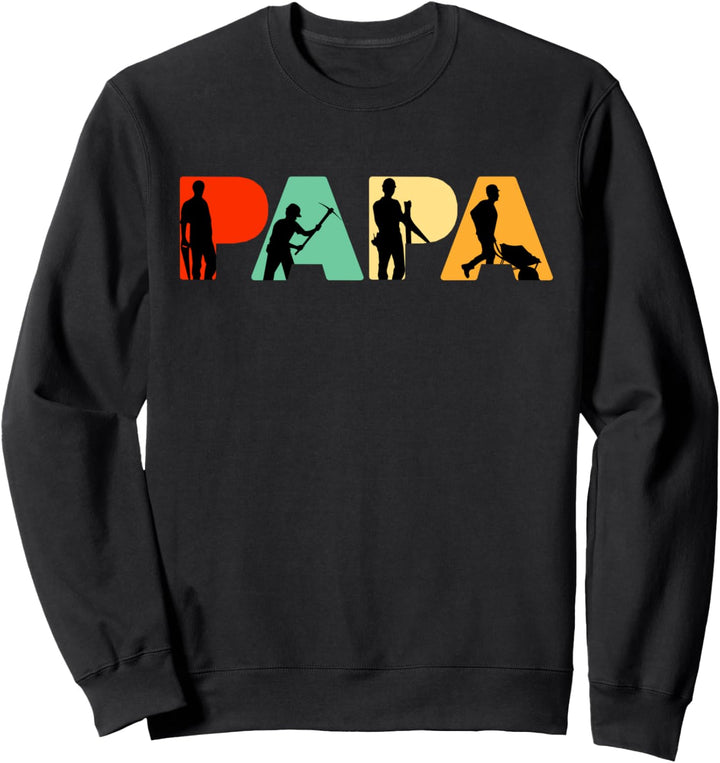 Retro-Bauarbeiter Papa, Geschenk des stolzen Papas Sweatshirt