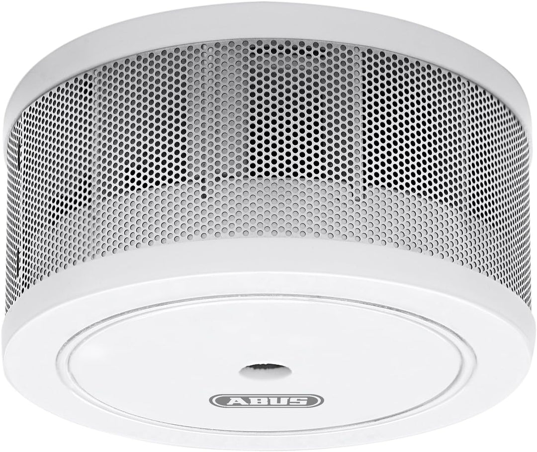ABUS Kohlenmonoxid-Warnmelder COWM510 - Weiss &amp; Mini-Rauchmelder GRWM30600 mit 10-Jahres-Batterie -