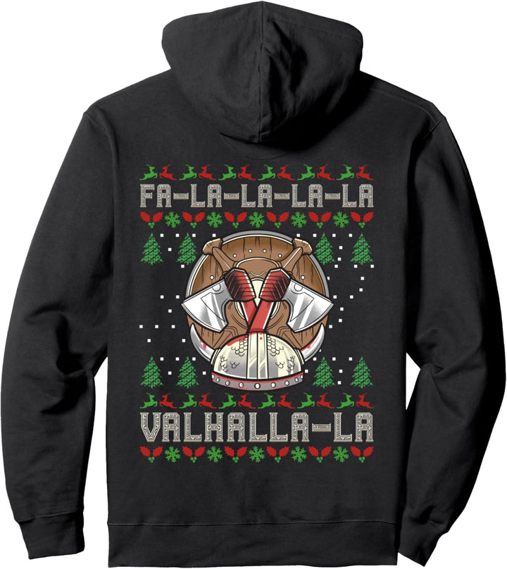 Viking Ugly Christmas - Valhalla Wikinger Weihnachten (auf der Rückseite) Pullover Hoodie