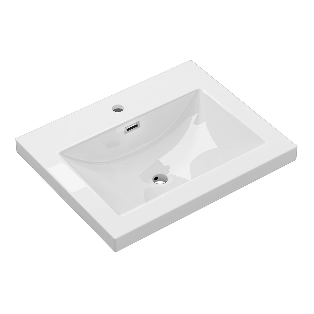 Design Waschbecken Colossum01, Weiss aus Gussmarmor, Waschtisch, Waschplatz, Einbauwaschbecken, BTH: