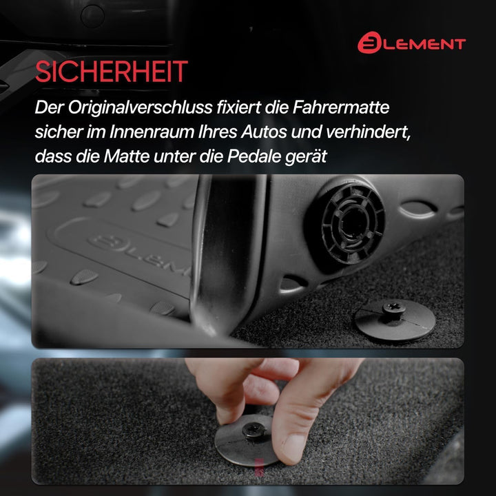 Element Gummimatten für Ford F250/F350 Eimer Sitze w/o 4x4 Shifter Crew Cab 2017 > 2 TLG HINTEN