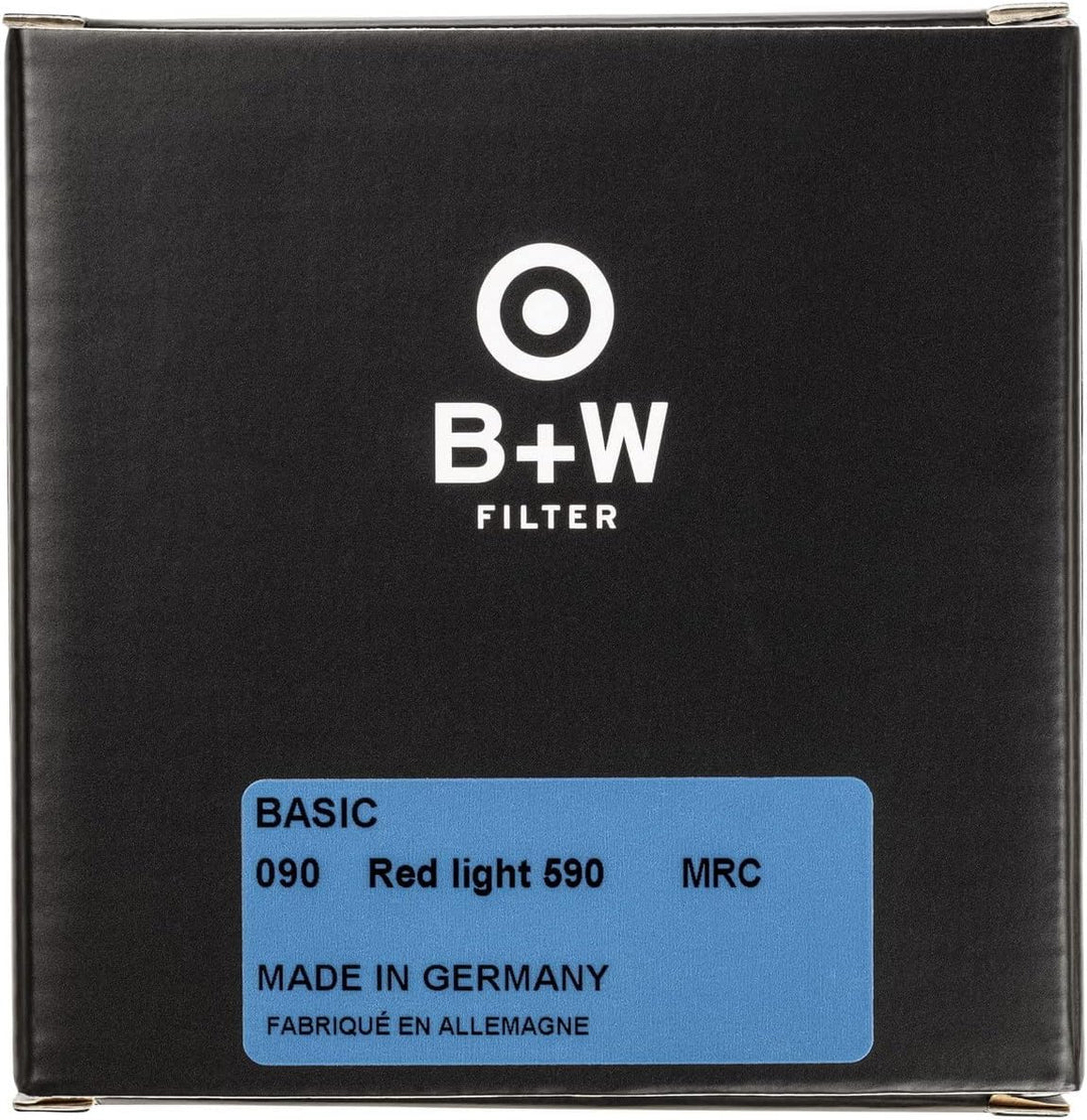 B+W Rotfilter hell 090 MRC Basic 49mm (16x vergütet, Professional), 1102678, Black