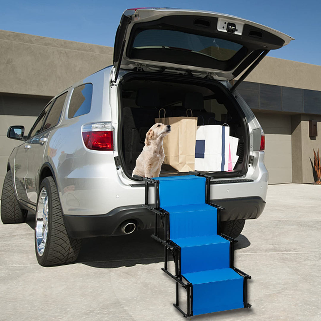 Hundetreppe Auto Klappbar, Gelenkschonende Hunderampe Auto Rampe für kleine &amp; grosse Hunde, Bis 80 k