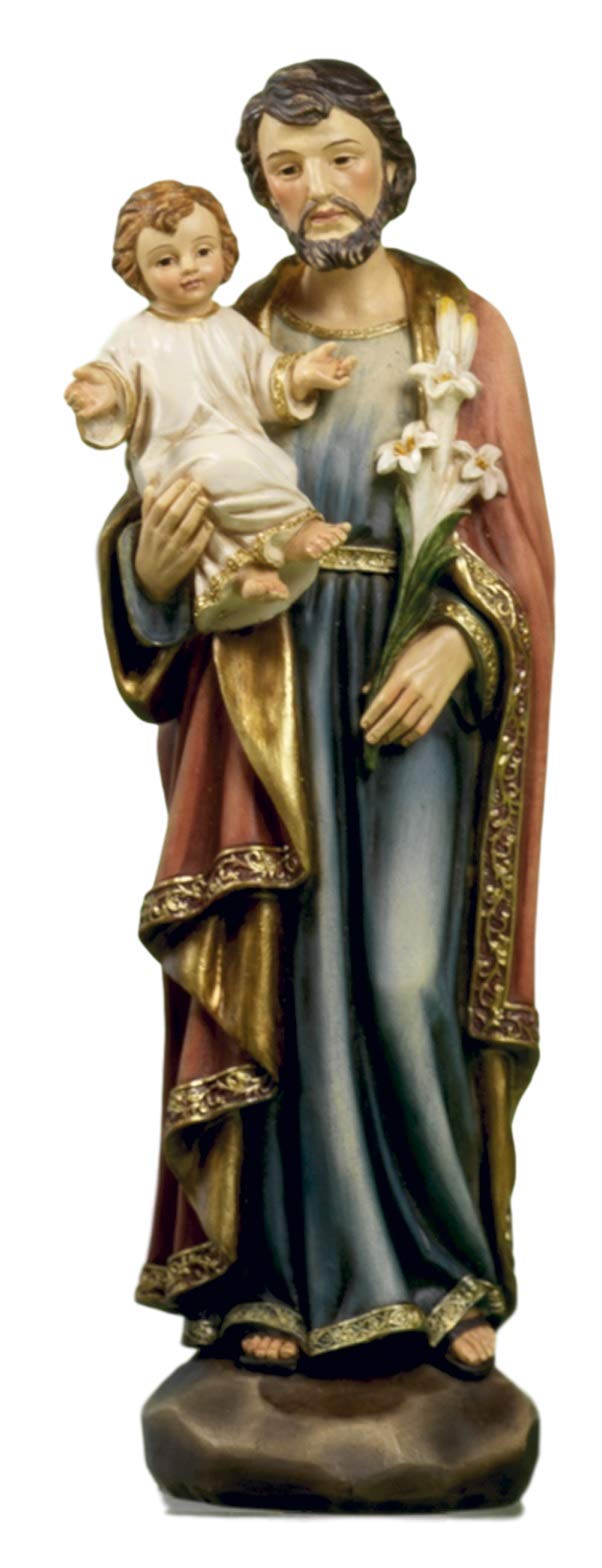 Paben PB10150 Statue St. Josef aus Kunstharz, 31 cm