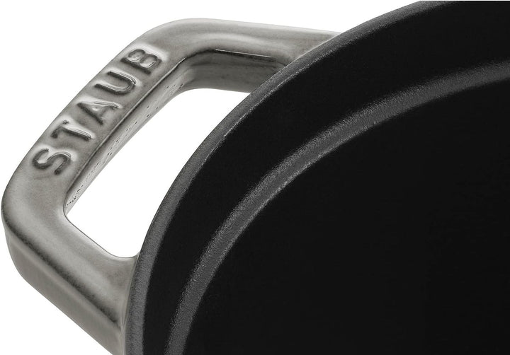 STAUB Gusseisen Bräter/Cocotte, Oval 33 cm, 6,7 L, Aromaregen Funktion, Für alle Herdarten geeignet,